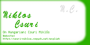 miklos csuri business card