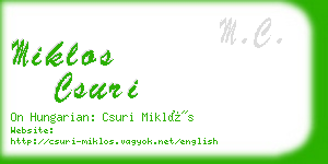 miklos csuri business card